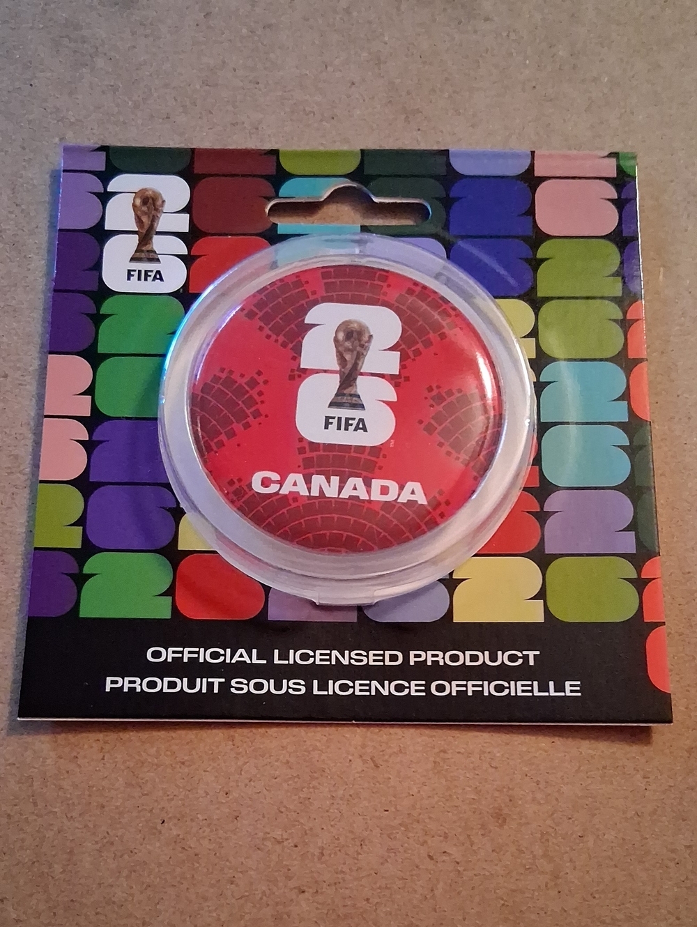 FIFA Canada Red Soccer Pin/Button